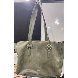 Relic Olive Green Faux Leather Womens Tote Bag With Gold Accents & Zip Closure